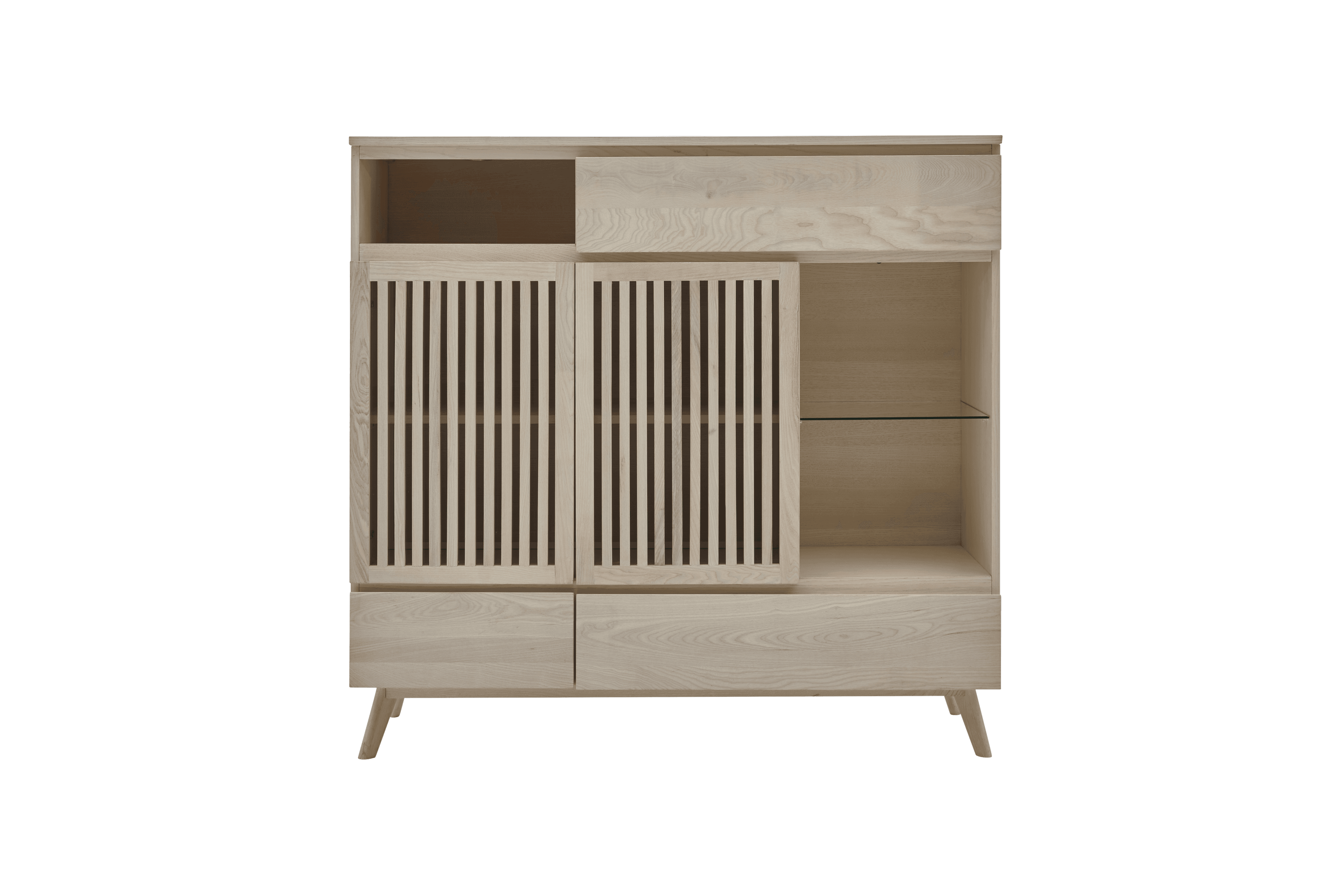 Roomio No. 2000 Highboard Esche Echtholzfurnier - Regale & Sideboards - Image 1
