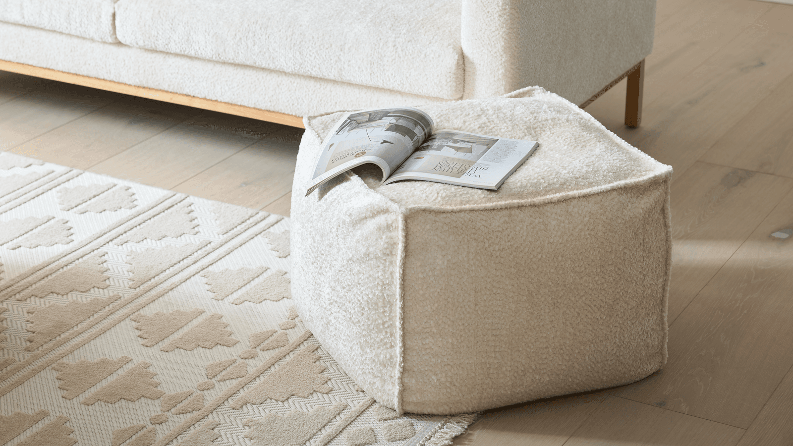 Roomio No. 4121 Hocker Weiß 66 x 66 cm - hocker - Image 1