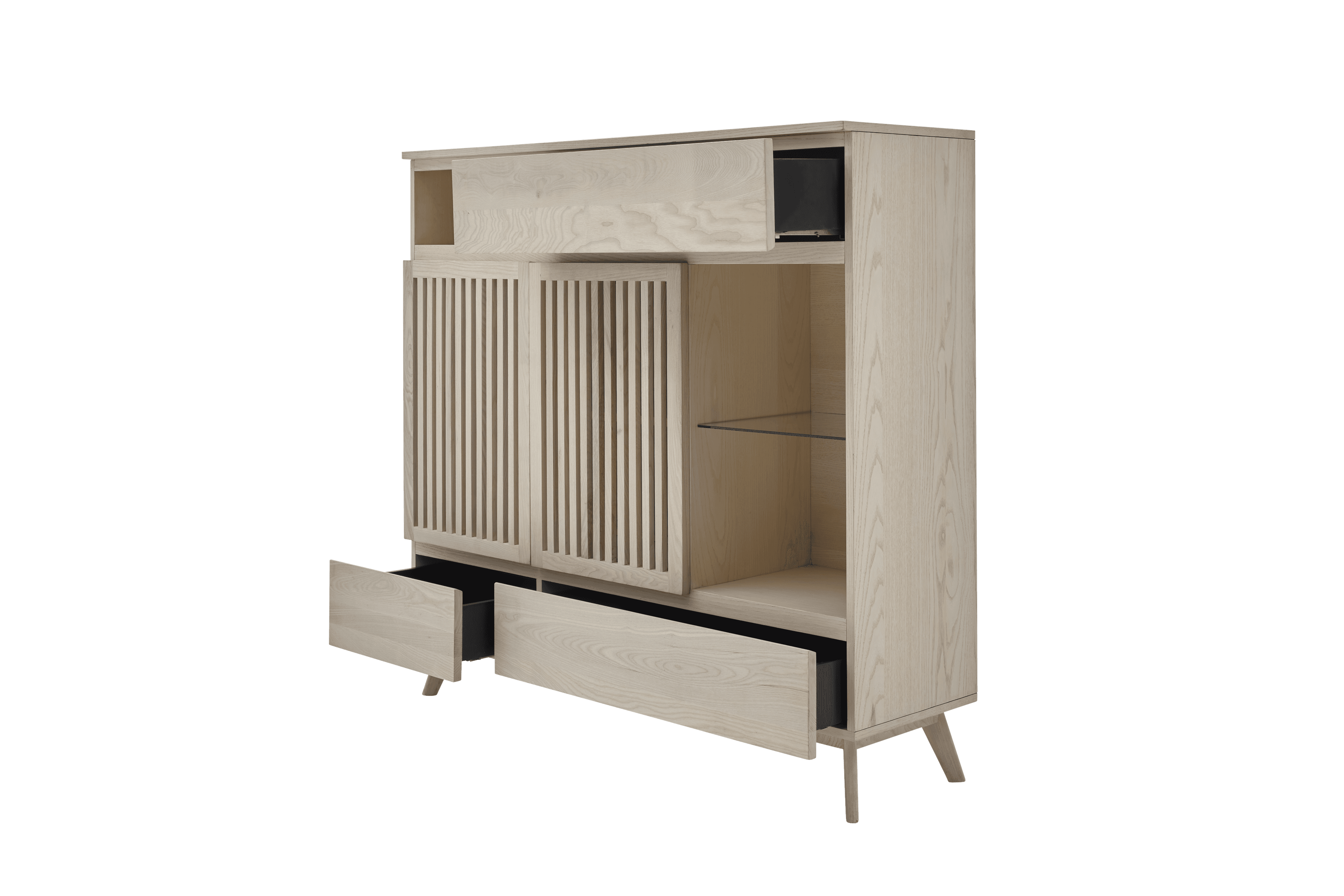 Roomio No. 2000 Highboard Esche Echtholzfurnier - Regale & Sideboards - Image 4