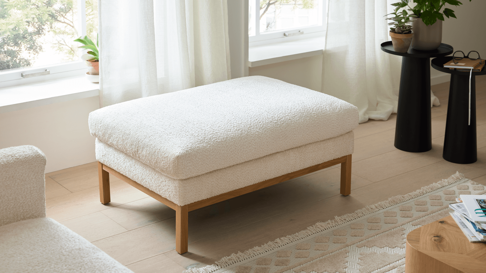Roomio No. 4105 Hockerbank Weiß 100 x 70 cm - hocker - Image 1