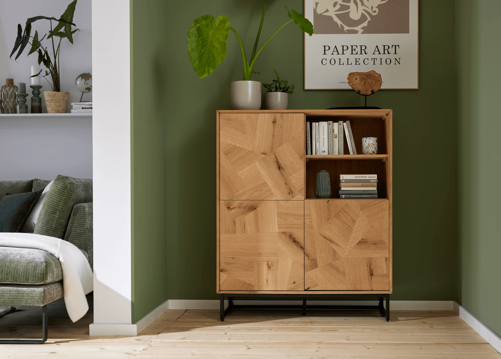 Roomio No. 2002 Highboard Eiche Echtholzfurnier natur - Regale & Sideboards - Image 1