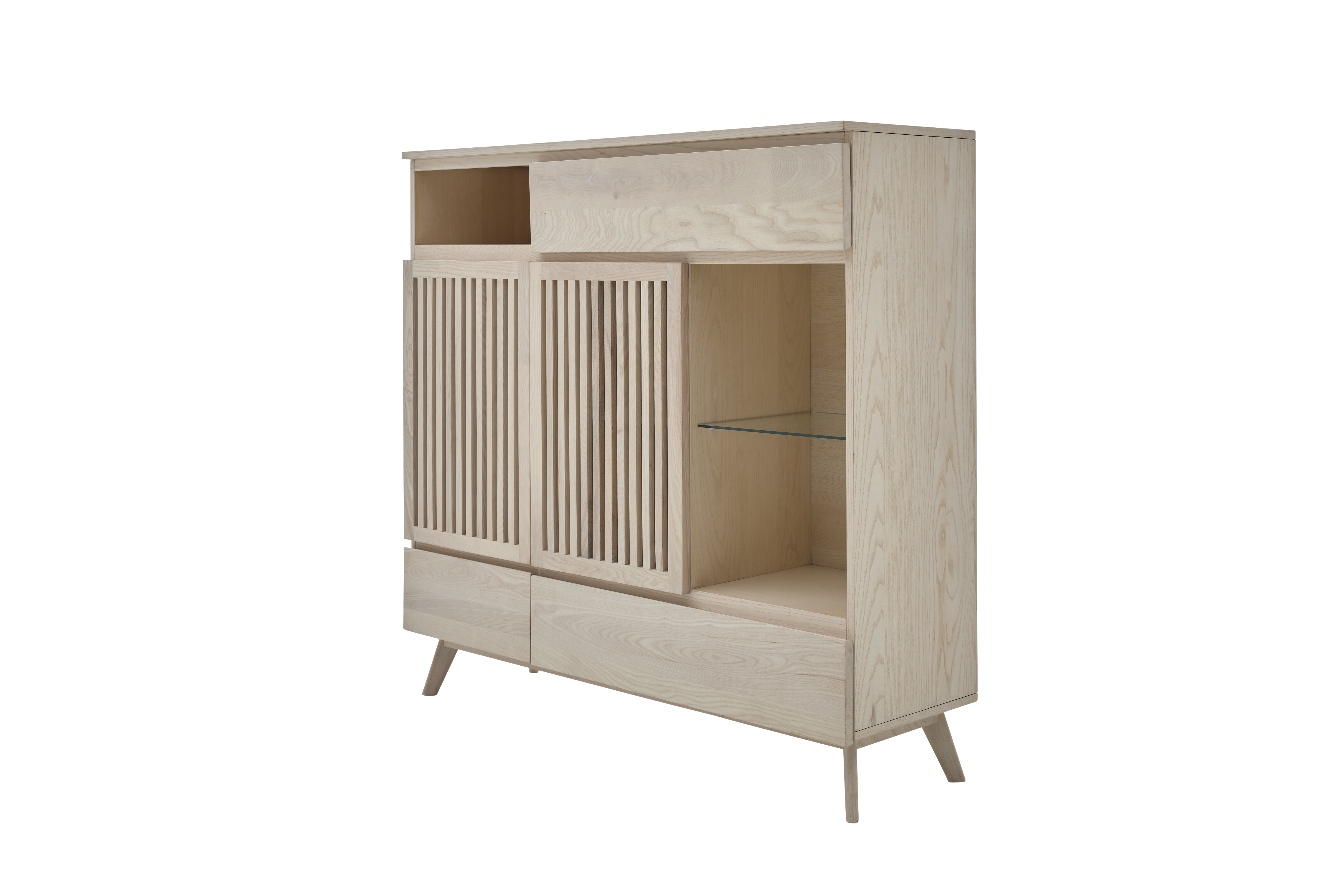 Roomio No. 2000 Highboard Esche Echtholzfurnier
