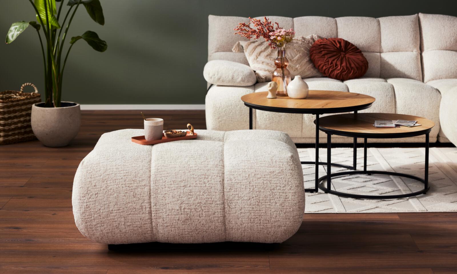 Roomio No. 4140 Hocker Beige 90 x 60 cm