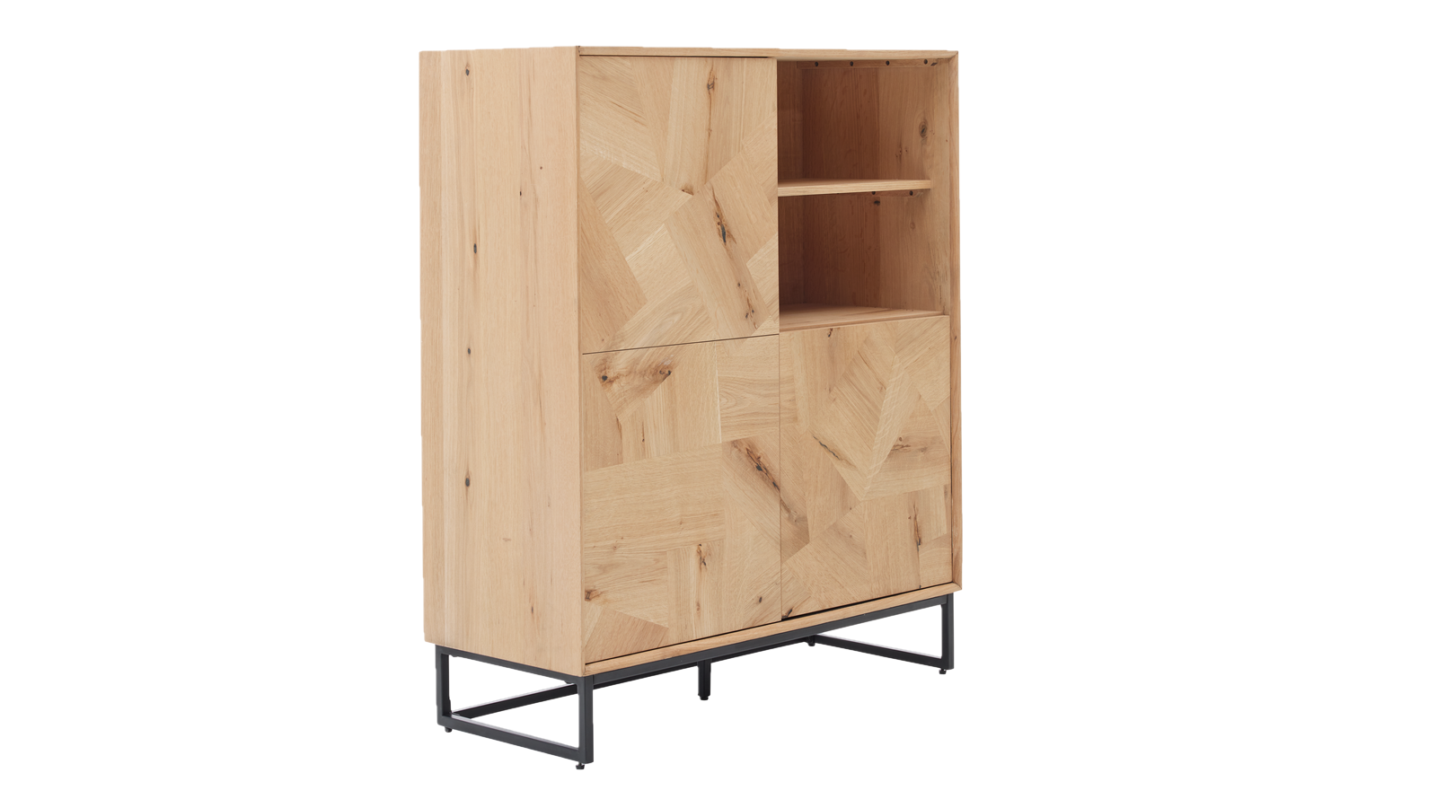 Roomio No. 2002 Highboard Eiche Echtholzfurnier natur