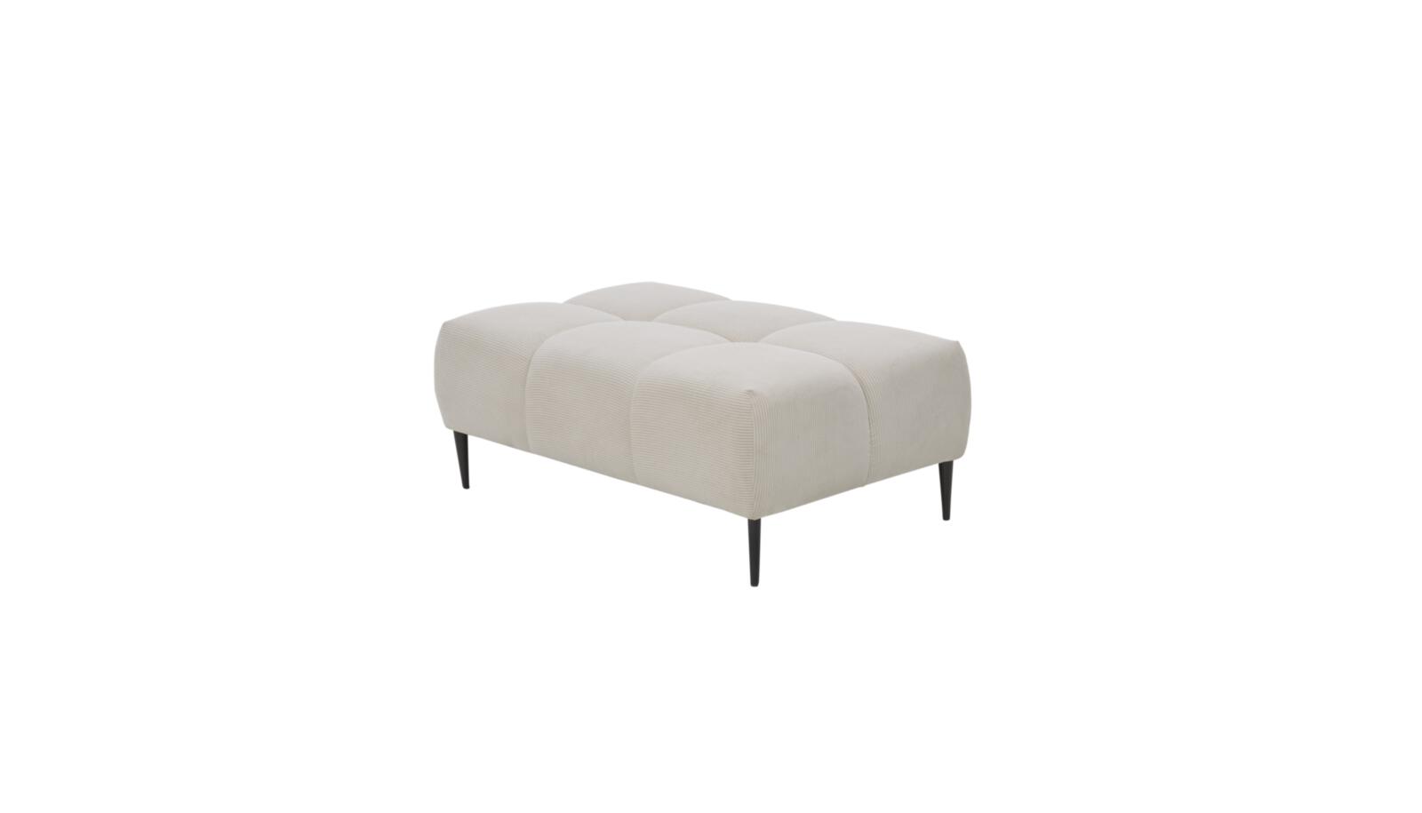 Roomio No. 4141 Hocker Feincord Weiß 100 x 70 cm