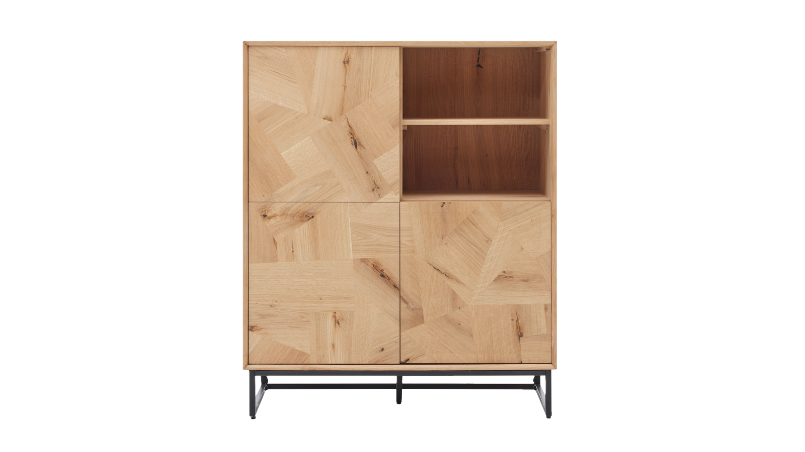 Roomio No. 2002 Highboard Eiche Echtholzfurnier natur