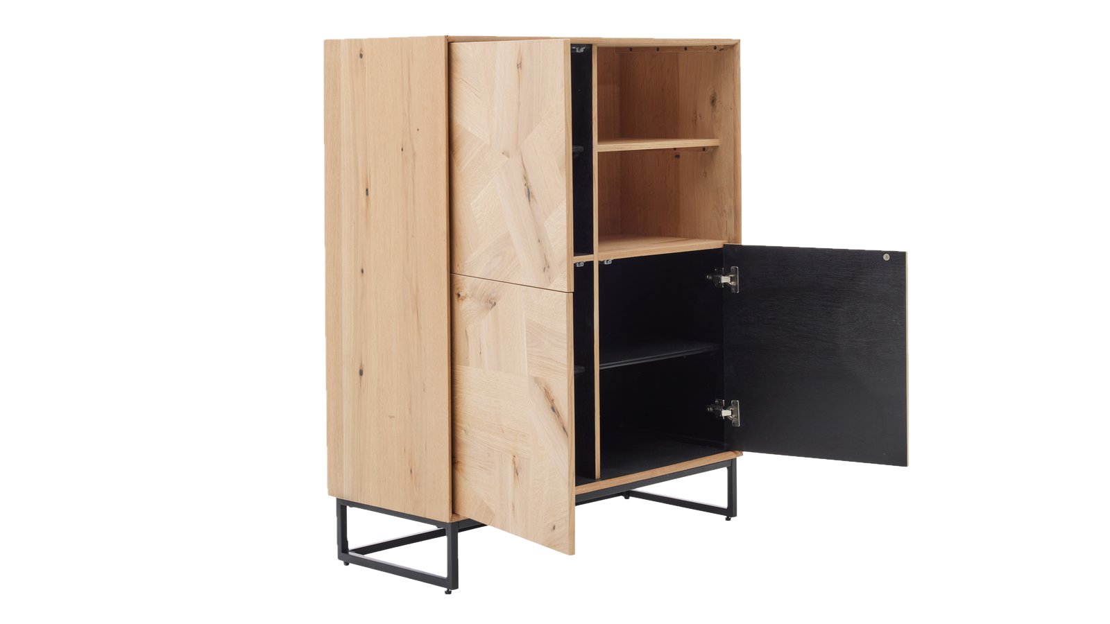 Roomio No. 2002 Highboard Eiche Echtholzfurnier natur