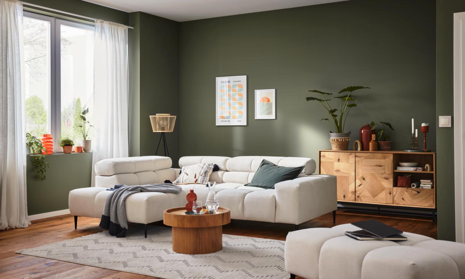 Roomio No. 4141 Hocker Feincord Weiß 100 x 70 cm