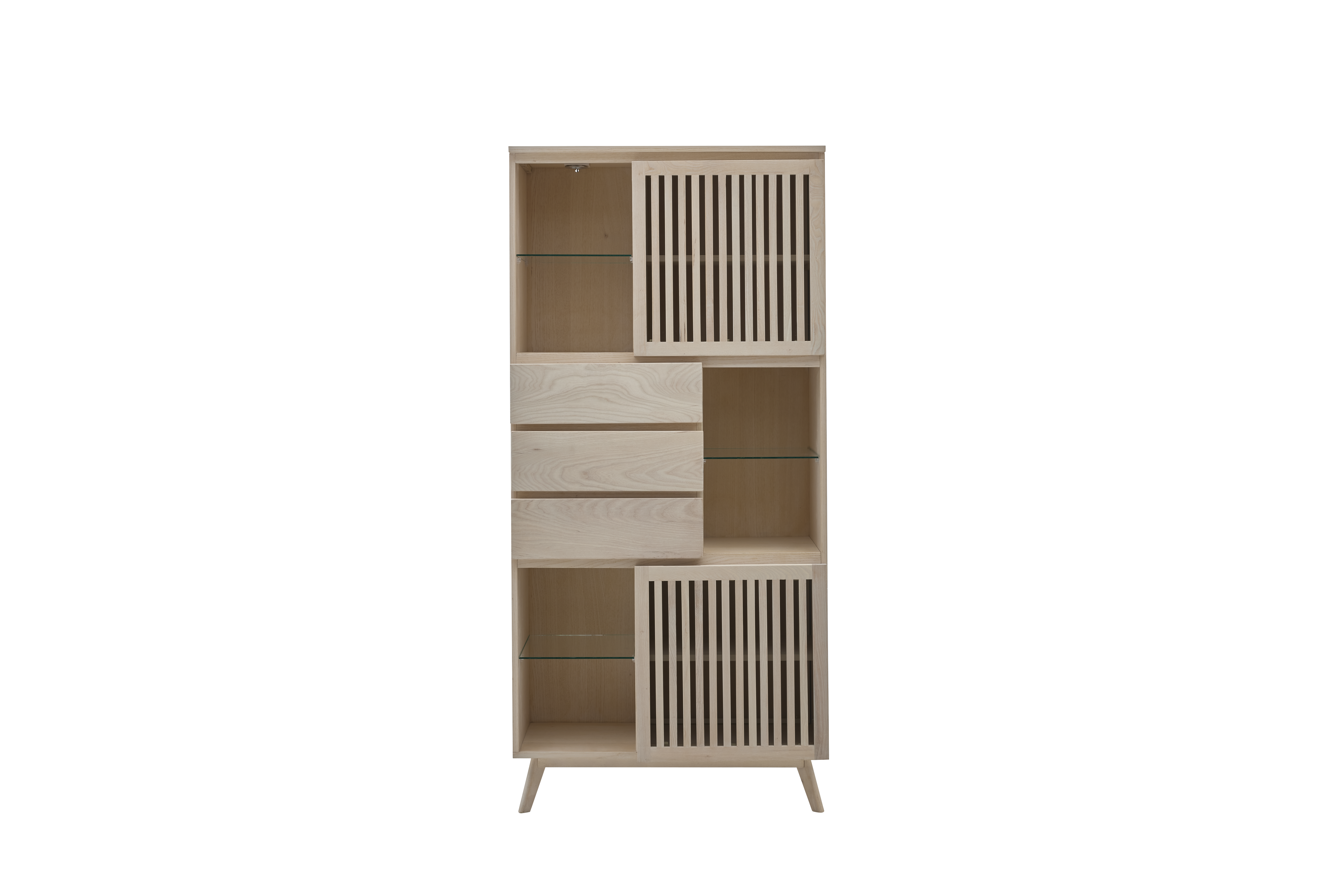 Roomio No. 2000 Vitrine Esche Echtholzfurnier