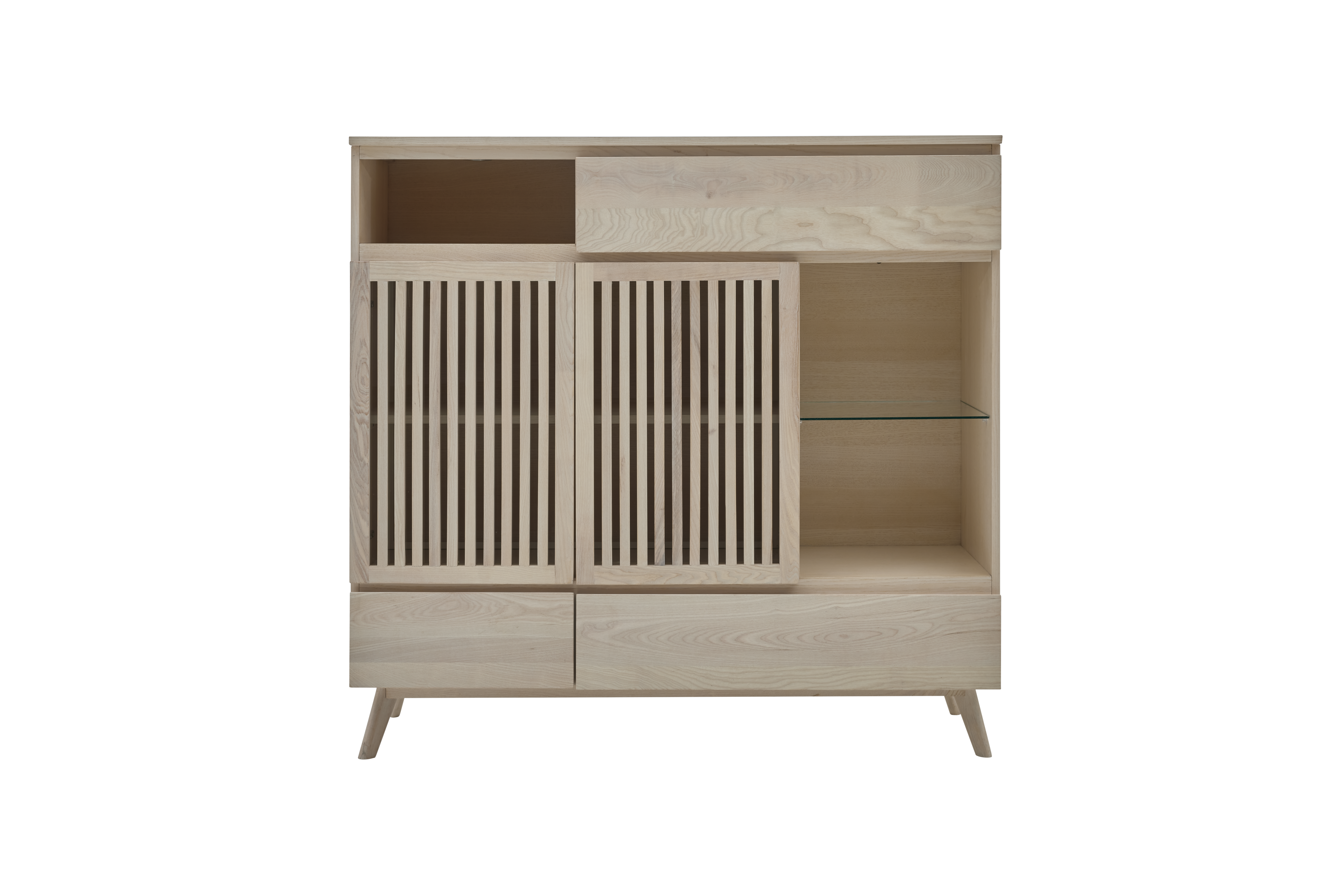 Roomio No. 2000 Highboard Esche Echtholzfurnier