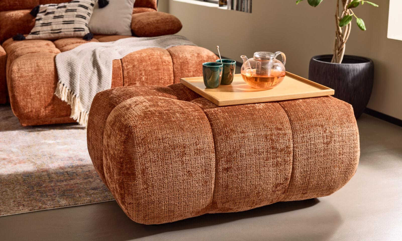 Roomio No. 4140 Hocker Rostbraun 90 x 60 cm