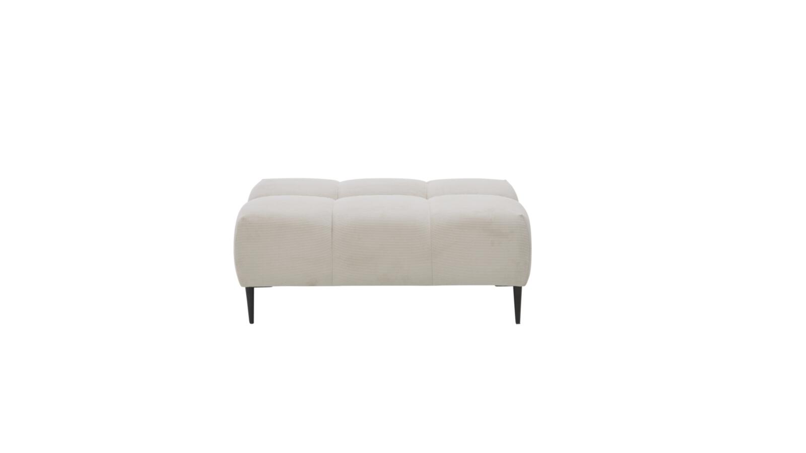 Roomio No. 4141 Hocker Feincord Weiß 100 x 70 cm