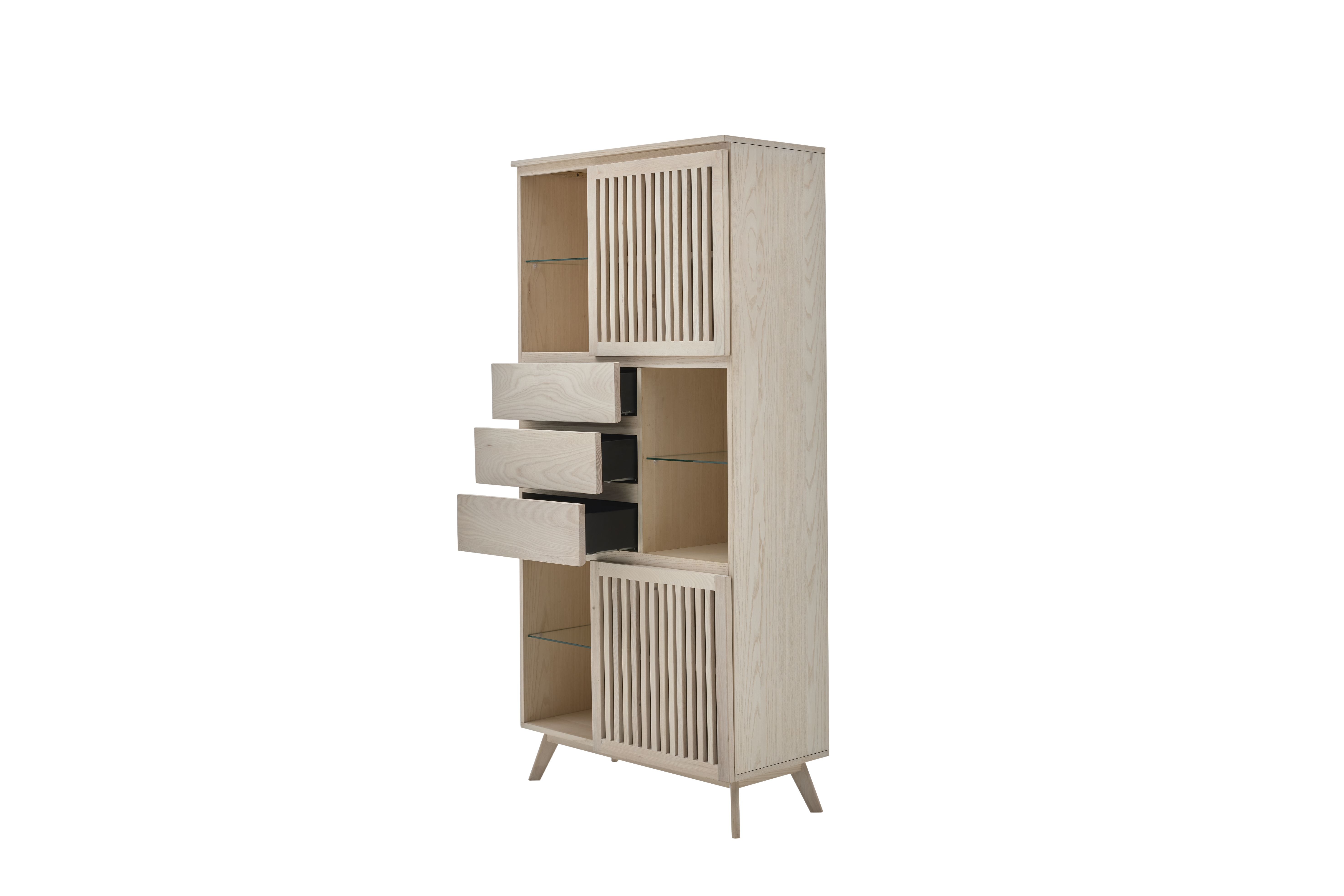 Roomio No. 2000 Vitrine Esche Echtholzfurnier