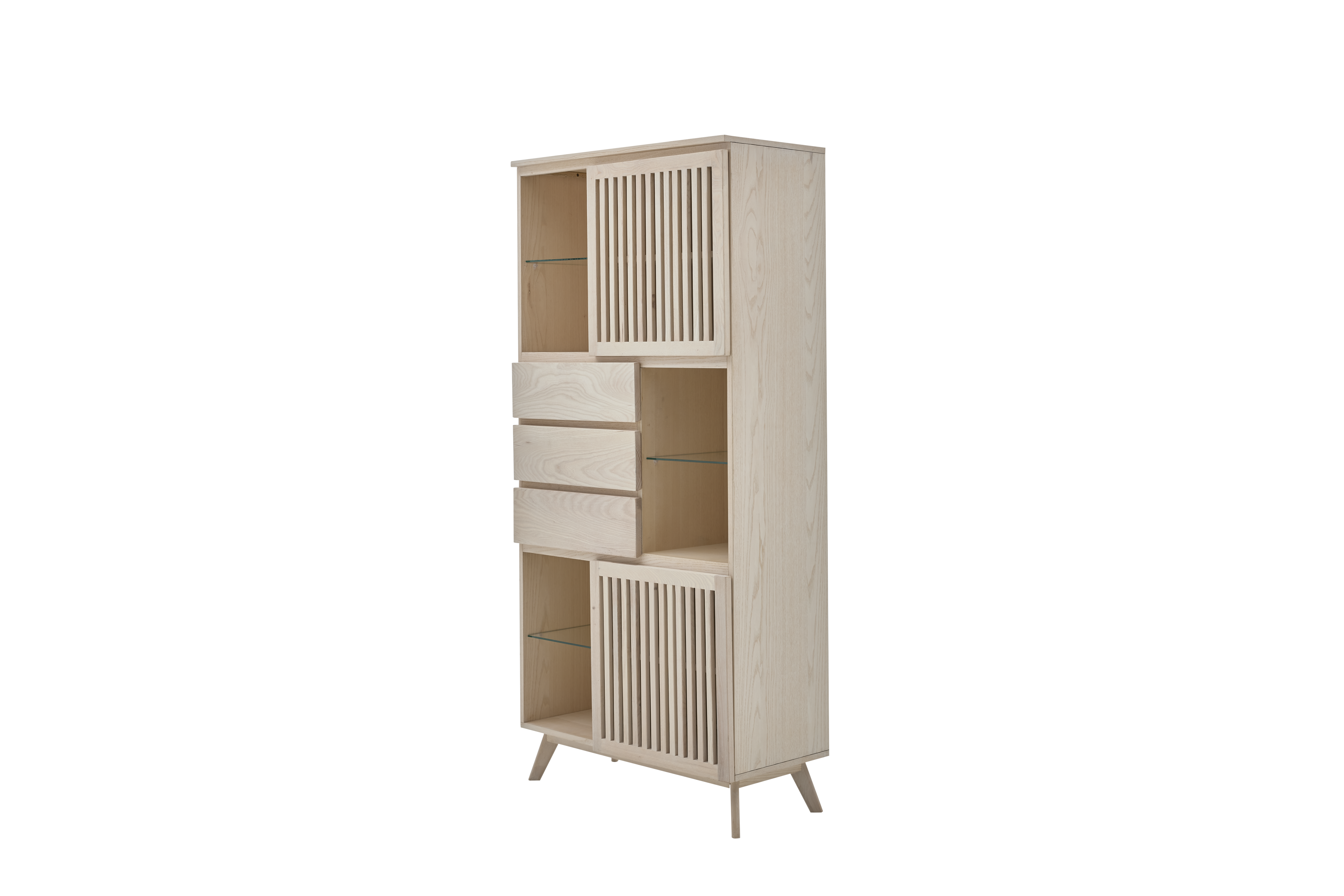 Roomio No. 2000 Vitrine Esche Echtholzfurnier